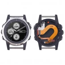 LCD-Bildschirm und Digitizer-Vollmontage mit Rahmen für Garmin Fenix ​​5S Plus Sapphire Version (Silber)